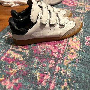 Isabel Marant White Sneakers with Brown Soles